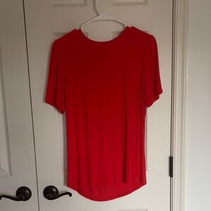 Vibrant Red Lululemon hold tight short sleeve top